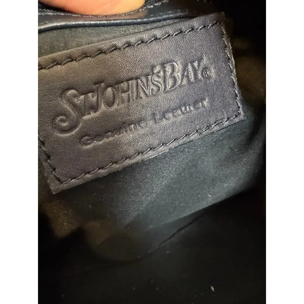 Y2K St Johns Bay Navy Leather Shoulder Bag Hobo Purse